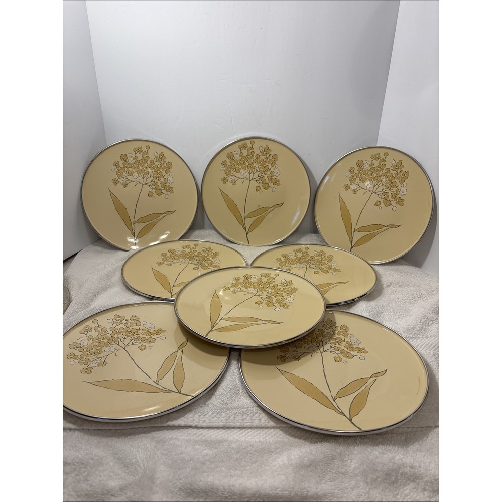 VTG Set Of 8 Hana Collection~Target Stores Formation Inc. 9" Round Metal Plate